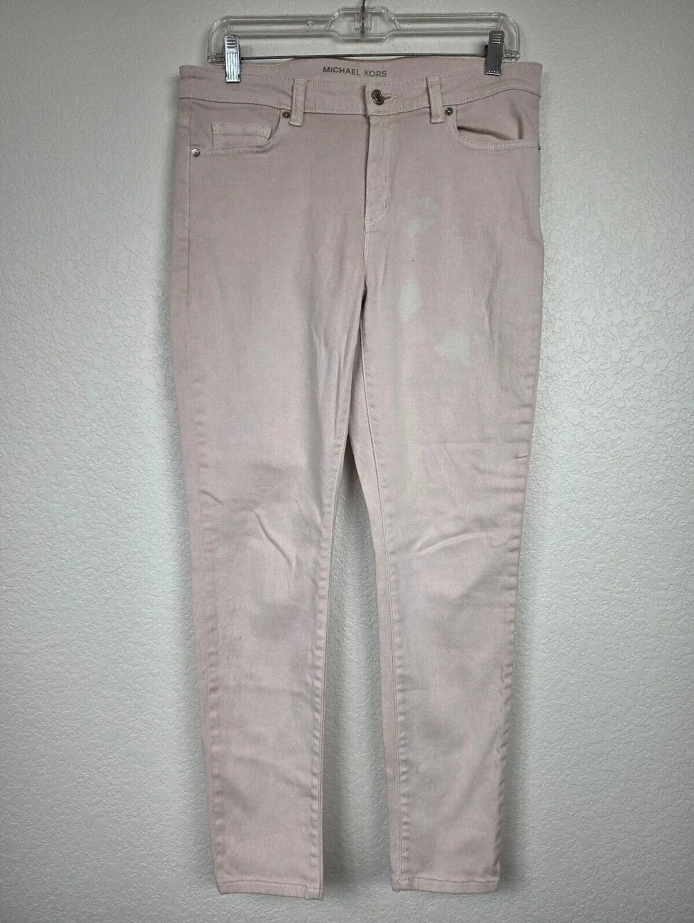 Michael Kors Izzy Skinny Jeans in Light Pink Size 10